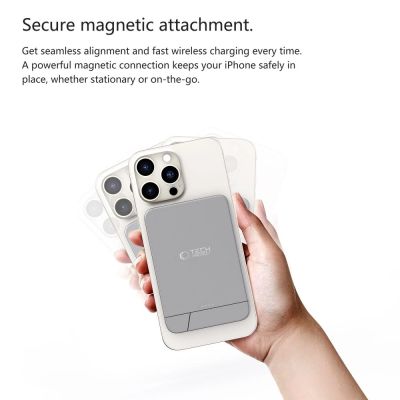 6. Powerbank Tech-Protect PB14 LifeMag MagSafe 10000 mAh - gray