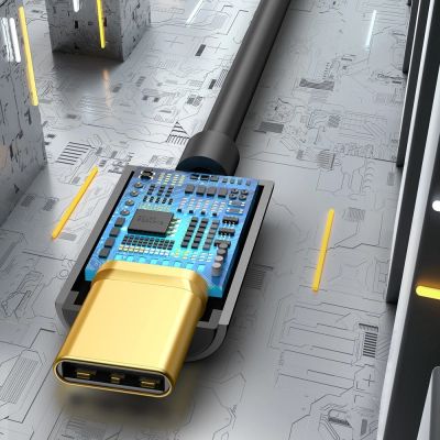 10. Baseus L54 adapter for USB-C headphones / mini jack 3.5mm DAC 24 bit 48 KHz - black