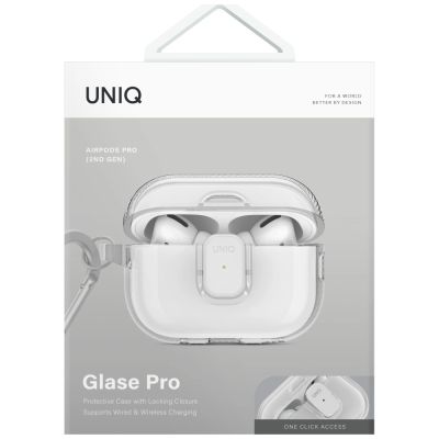 2. Uniq Glase Pro Case for AirPods Pro 2 - Transparent