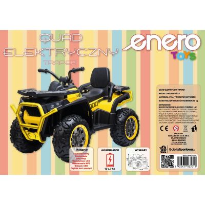 24. BATTERY-POWERED QUAD CAR TRAPPER YELLOW 1033013