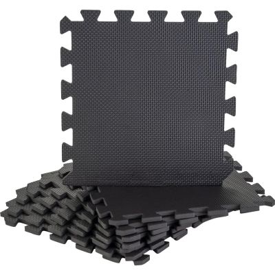 11. PUZZLE MAT FOR FITNESS EQUIPMENT 8 PCS 30x30x0.9 CM BLACK PURE 2 IMPROVE