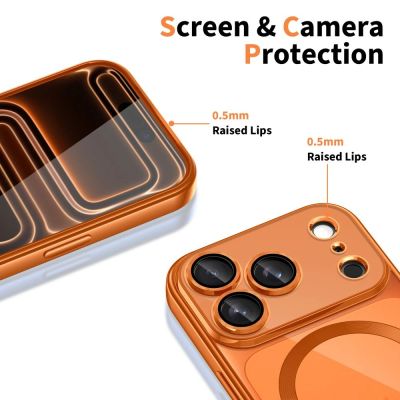 3. Tech-Protect MagFlex MagSafe Case for iPhone 17 Pro - Transparent Orange