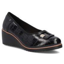 Leather wedge pumps black Filippo DP7661/26 BK