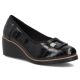 Leather wedge pumps black Filippo DP7661/26 BK