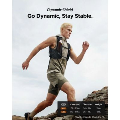 5. Spigen A721 Dynamic Shield ML Running Vest with 500 ml Soft Flask - Black