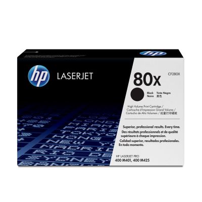 HP 80X svart LaserJet-tonerkassett med hög kapacitet, original toner cartridge 1 pc. Original Black