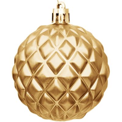 52. DECORATIVE PLASTIC BALL 6CM SET 35 GOLD