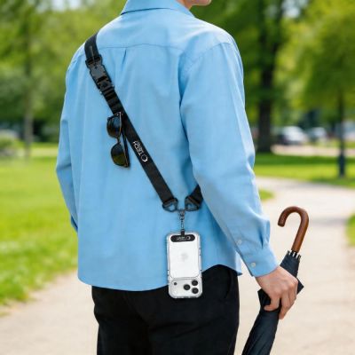 5. Tech-Protect C9S Rope Crossbody Phone Lanyard - Black