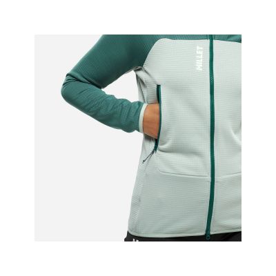 5. MILLET FUSION GRID HOODIE W green jacket