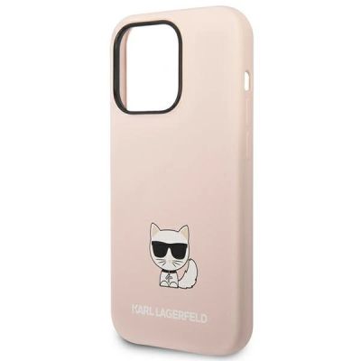 6. Karl Lagerfeld KLHCP14XSLCTPI iPhone 14 Pro Max 6.7 "hardcase light pink / light pink Silicone Choupette Body