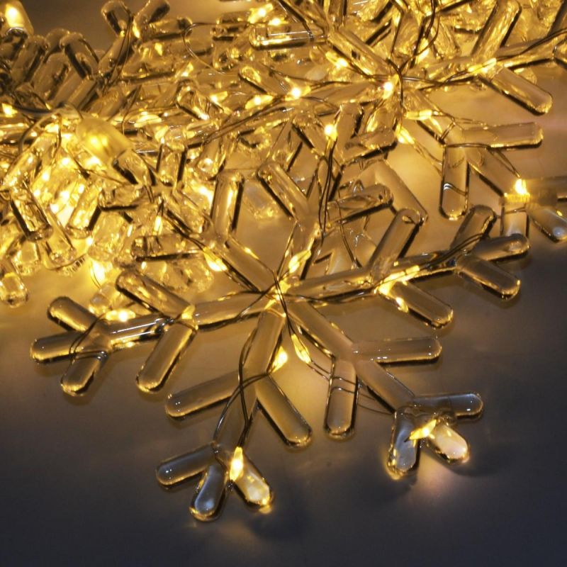 15. CHRISTMAS TREE LIGHTS LIGHT CURTAIN 120x120 CM 232LED WARM WHITE SNOWFLAKES