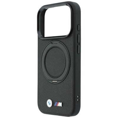 6. BMW Kevlar Ring Stand 360 MagSafe Case for iPhone 18 Pro Max / 17 Pro Max - Black