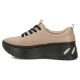 3. Women's leather sneakers on a taupe platform Filippo DP8006