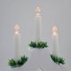 3. WOODEN ADVENT CANDLE HOLDER WHITE 7 LIGHTS BATTERY POWERED