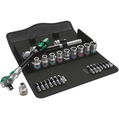 Zyklop Speed 1/2" ratchet in a metric set, 28 pieces