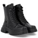5. Women's leather ankle boots with thick soles, black Rieker W1870-02