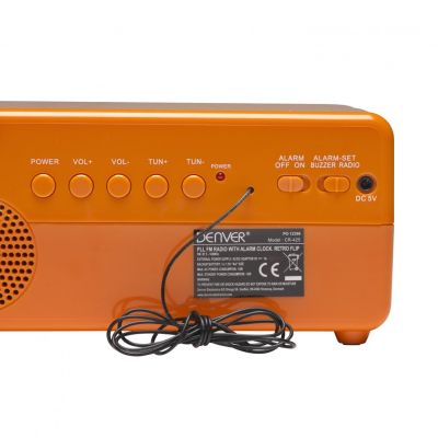 4. Denver CR-425 Retro Clock Radio Orange
