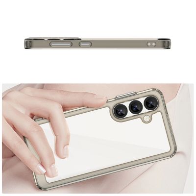 4. Outer Space Case with Gel Frame for Samsung Galaxy S25 - Clear Black