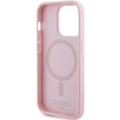 7. Guess GUHMP13LPSAHMCP case for iPhone 13 Pro / 13 - pink Saffiano MagSafe