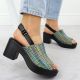 12. Women’s Block-Heel Woven Sandals M.Daszyński MR23126-7