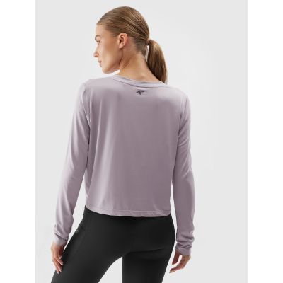 4. Women's 4F quick-drying slim training longsleeve