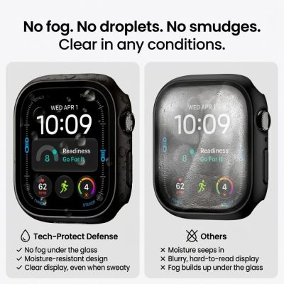 12. Tech-Protect Defense Black & Clear 2-Pack Cases for Apple Watch 42 mm