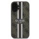 3. Guess 4G Printed Stripes MagSafe iPhone 16 Plus Case - Brown