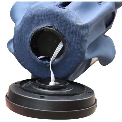 13. GARDEN UMBRELLA WITH LED LIGHTING 300CM NAVY BLUE