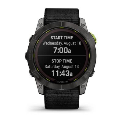 6. Garmin Enduro 2 Solar Black Carbon Gray DLC Ti Ultrafit Band 010-02754-01 Sports Watch