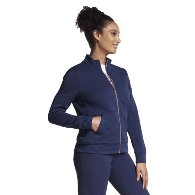 4. Skechers Go Walk Everywhere Full Zip Hoodless W3JA261-NVY Navy Blue L