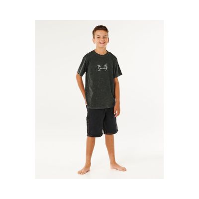 4. RIP CURL Eternal Shred Wash Tee-Boy Black