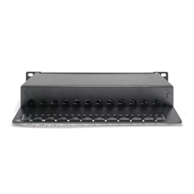4. Digitus Patch Panel 10'' 12x RJ45, LSA level, cat.6A, shielded, 1U, black, cable guide