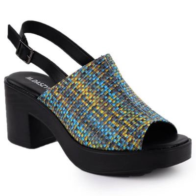 4. Women’s Block-Heel Woven Sandals M.Daszyński MR23126-7