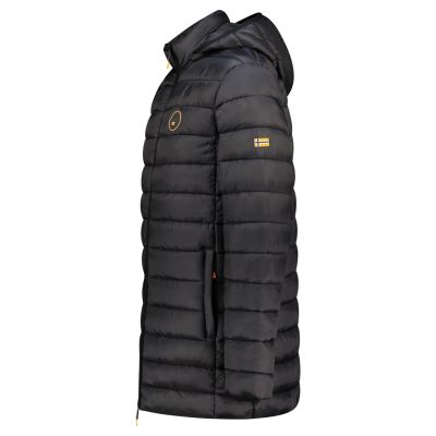 4. Geographical Norway men's jacket AMIGOMAP LONG HOOD DB BLACK MEN 233 BLACK (WZ5085H/GN-NOIR)