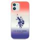 3. US Polo Assn. Gradient Pattern Collection iPhone 12 mini Case - Red and Blue
