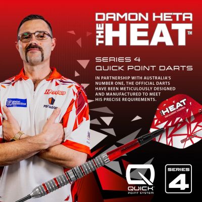 5. Harrows DAMON HETA SERIES 4 90% steeltip darts