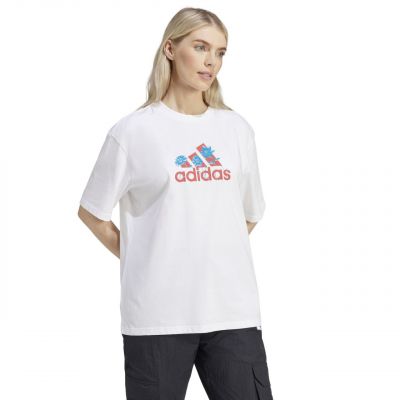 5. adidas Flower Pack Badge of Sport Women's T-Shirt White IT1421