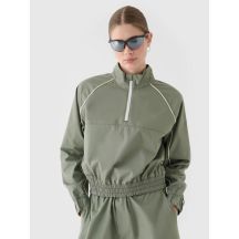 Women's cropped transition jacket with a stand-up collar 4F 4FRSS24TTJAF0886-44S