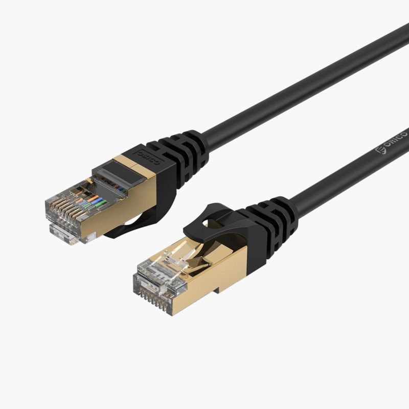 2. Orico PUG-C7 CAT7 10Gbps RJ45 Ethernet Network Cable Internet LAN Round 1m - Black