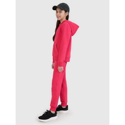 5. Girls' sweatshirt with a zipper and a hood 4F 4FJWSS25TSWSF1706-55S