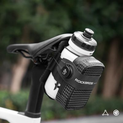 8. Rockbros P010 multifunctional saddle bag with bottle holder - black