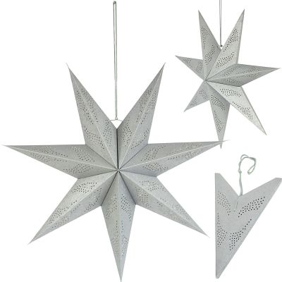 DECORATIVE PAPER STAR 60CM SILVER