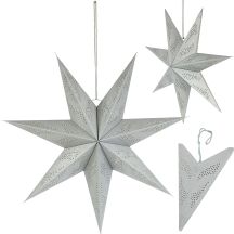 DECORATIVE PAPER STAR 60CM SILVER
