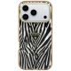 3. Guess IML Zebra Glitter Triangle Logo MagSafe iPhone 17 Pro / 18 Pro Case - Gold