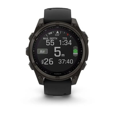2. Garmin Fenix 8 Solar Sapphire Titanium Carbon Grey Watch