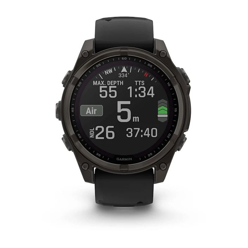 2. Garmin Fenix 8 Solar Sapphire Titanium Carbon Grey Watch