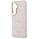 6. Guess Saffiano Peony Embossed Ring MagSafe Case for Samsung Galaxy S26+ - Pink