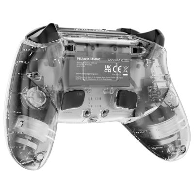 8. Deltaco Gaming GAM-169-T Game Controller Transparent Bluetooth/USB Gamepad Android, Nintendo Switch, PC, PlayStation 4, iOS