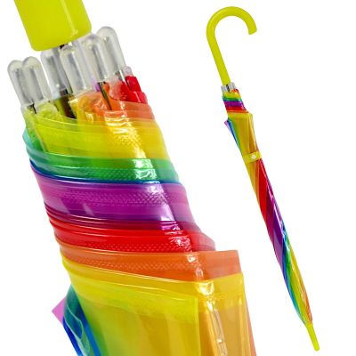 2. Transparent Umbrella 98 cm, Semi-Automatic RAINBONW