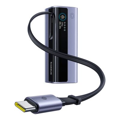 2. Baseus EnerGeek GR11 20000mAh 145W Power Bank with Retractable Cable - Gray